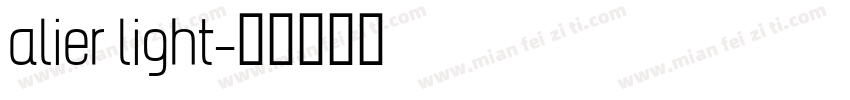 alier light字体转换